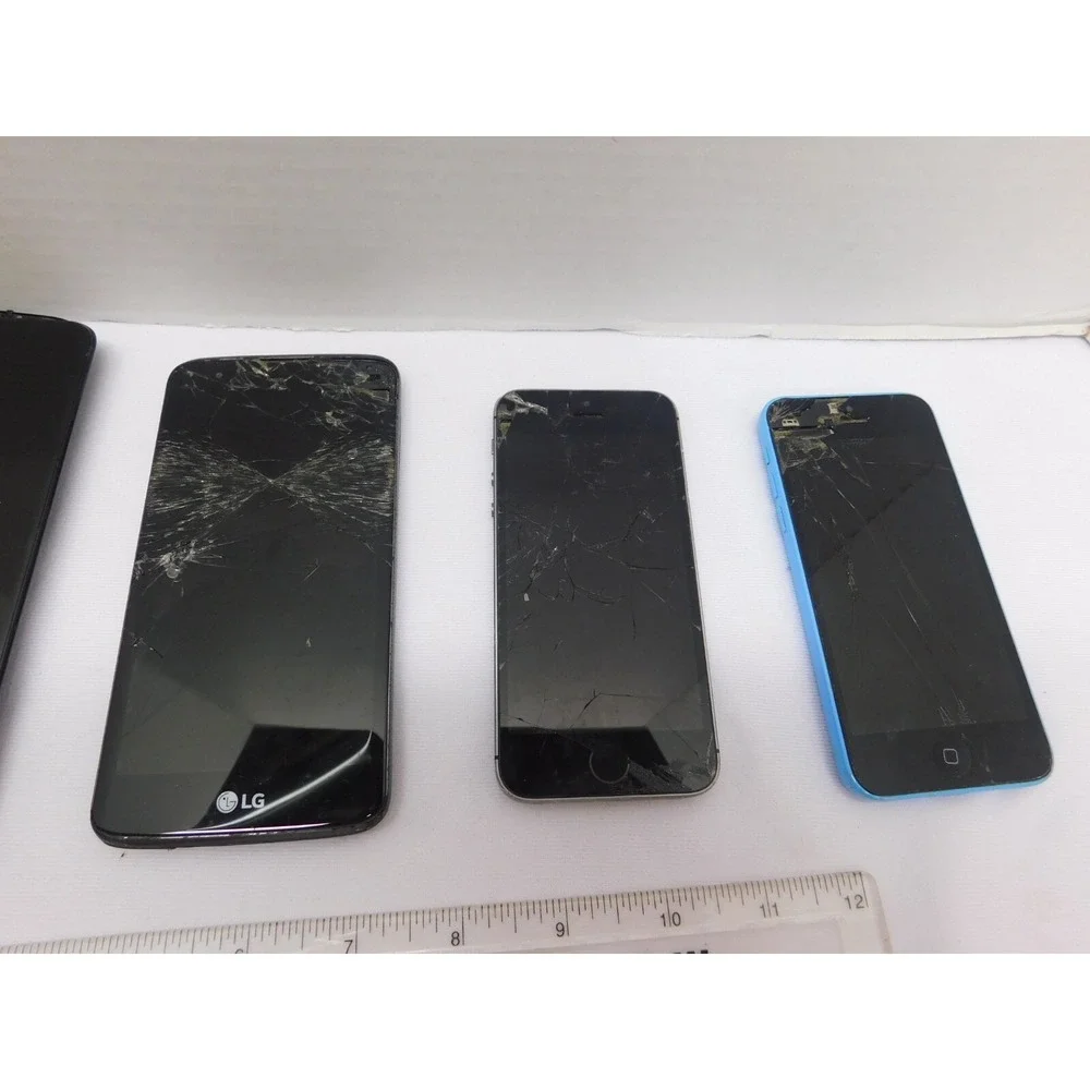 Lot of 5 Cellphones Apple iphone LG PARTS ONLY